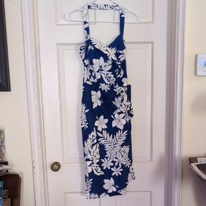 Vintage WhirlingTurban Shaheen Dream Blue and White Dress